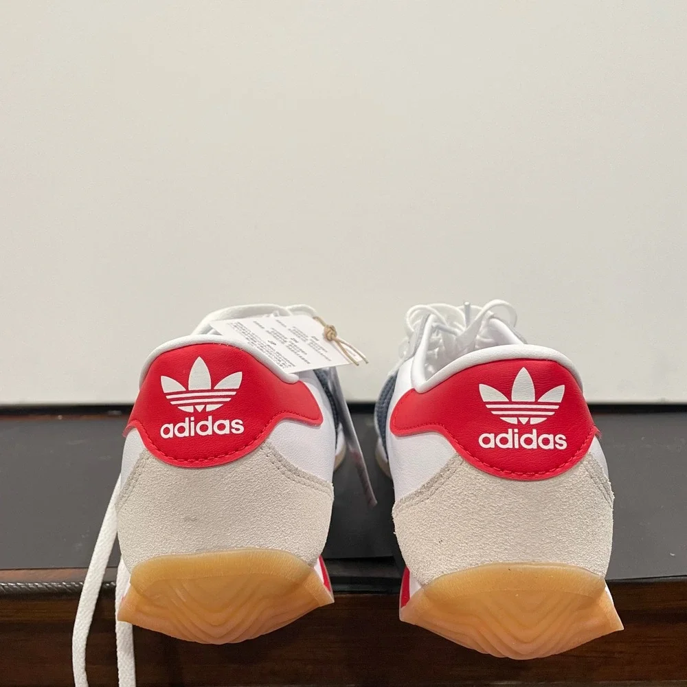 Adidas‎ Country II White Navy Red Leather Retro Sneakers IG4546 Mens 10.5
